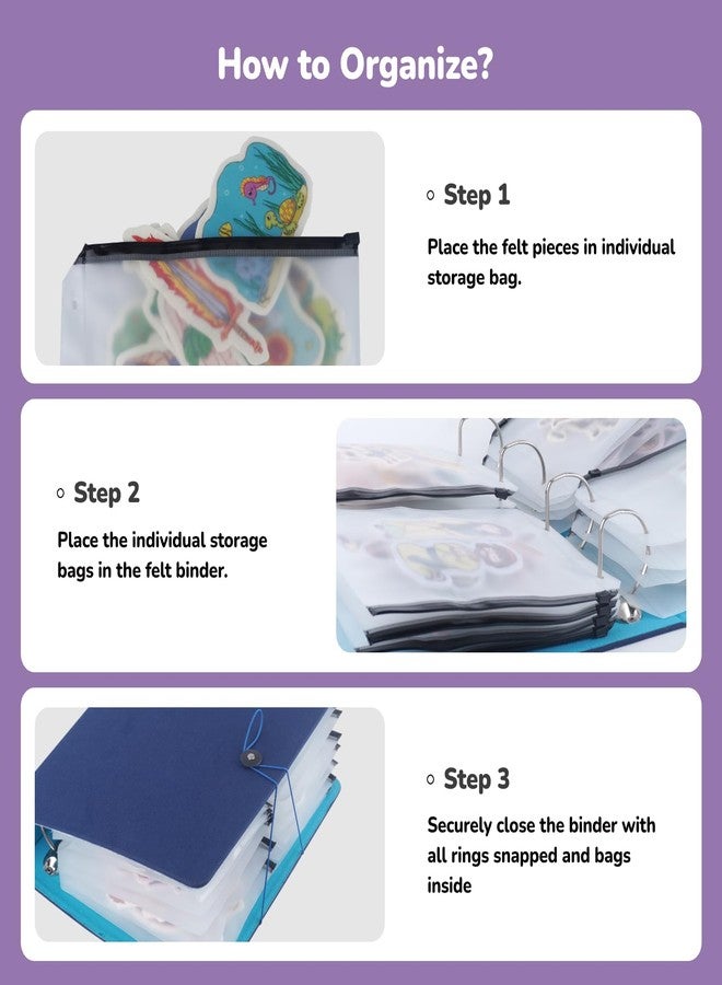 CHEFAN 16 Pack Felt Board Bible Stories Set, Flannel Board Stories with a Multi-functional Felt Pieces Storage Binder for Preschool Activities, Included Noah's Ark, Adam and Eve, The Nativity of Jesus - Image 3